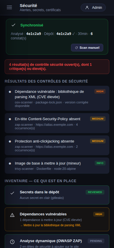 La sécurité du projet sur téléphone